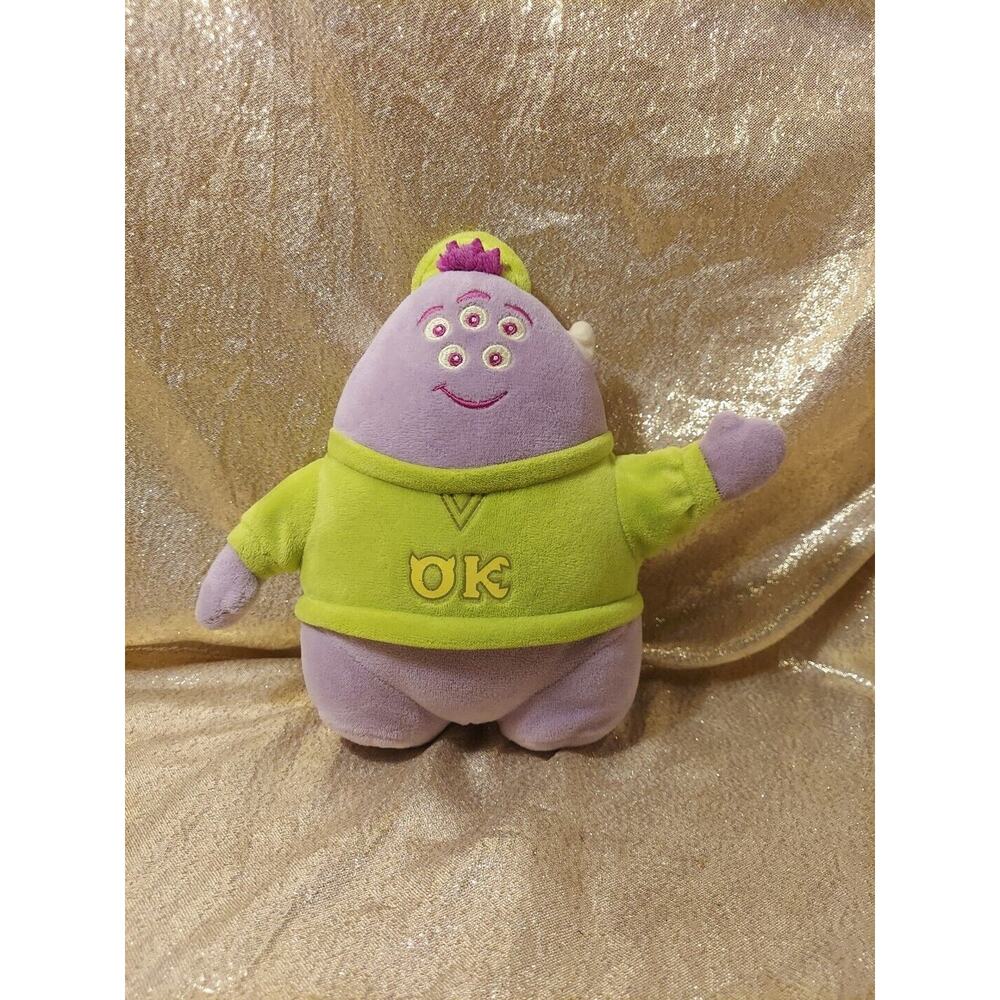 Disney Pixar Monsters University Inc. Squishy Plush Purple 8" Stuffed Animal